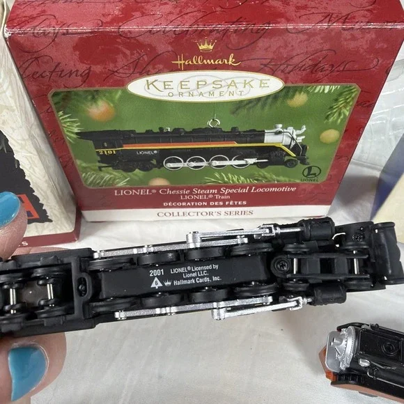 Lionel Locomotive * Vintage Lot Of 4 * Hallmark Keepsake * Metal * Wheels Move - Picture 9 of 16